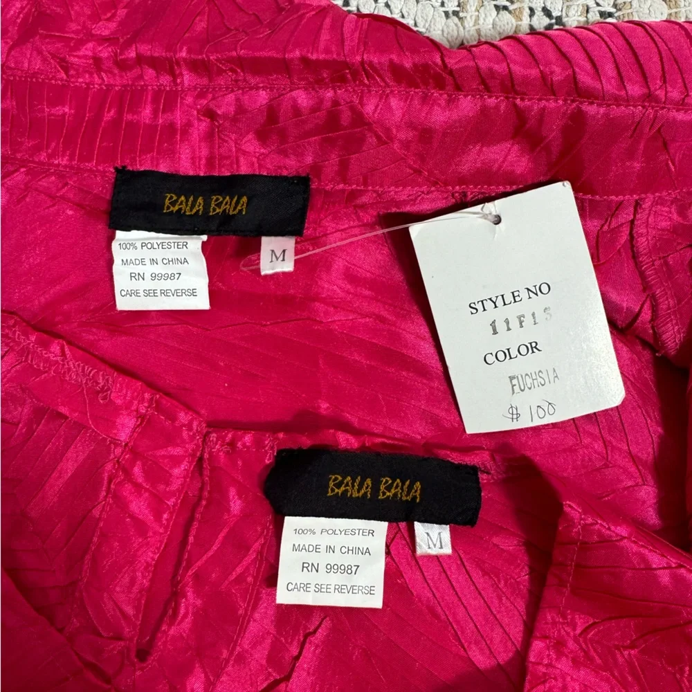 Bala Bala Hot Pink Top Blouse & Matching Jacket Set